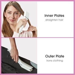 Conair 2-in-1 Travel Iron and Travel Flat Iron Mini Travel Iron for Clothes NEW